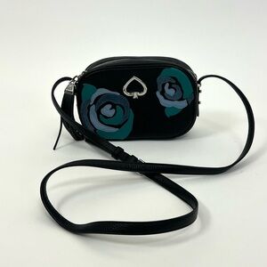 Kate Spade Leather Kourtney Floral Applique Camera crossbody bag